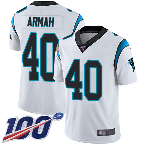 Carolina Panthers Limited White Youth Alex Armah Road Jersey NFL Football #40 100th Season Vapor Untouchable->carolina panthers->NFL Jersey